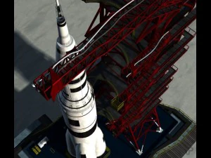 Piattaforma di lancio di razzi Modello 3D