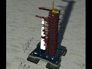 Piattaforma di lancio di razzi Modello 3D
