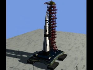 Piattaforma di lancio di razzi Modello 3D