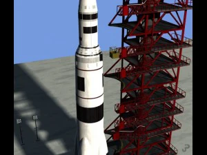 Piattaforma di lancio di razzi Modello 3D