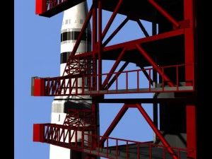 Piattaforma di lancio di razzi Modello 3D