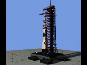 Piattaforma di lancio di razzi Modello 3D