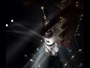 Piattaforma di lancio di razzi Modello 3D