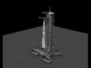 Piattaforma di lancio di razzi Modello 3D