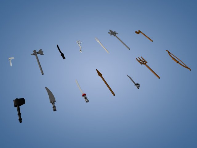 set of lego 3D Model .c4d .max .obj .3ds .fbx .stl .blend 