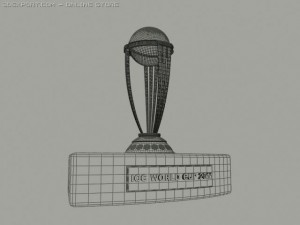 icc cricket world cup 2011 trophy Modèle 3D