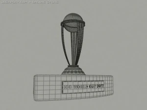 icc cricket world cup 2011 trophy 3D Model