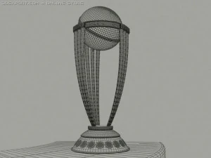 icc cricket world cup 2011 trophy 3D Model