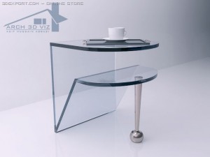 modern design glass table Modèle 3D