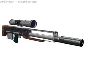 w2000 sniper rifle Modello 3D