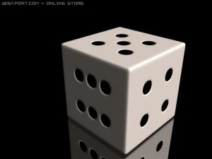 witte dobbelsteen 3D Model