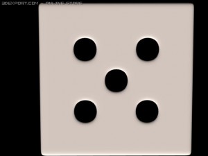 white die Modèle 3D