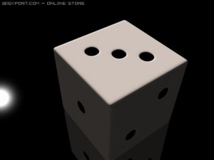 white die Modèle 3D