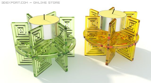 aztec candelabrum pmma 3D Model .c4d .max .obj .3ds .fbx .stl .blend 
