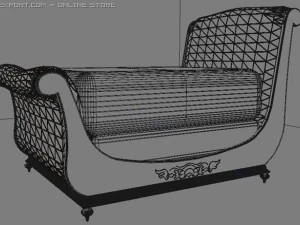letto matrimoniale Modello 3D