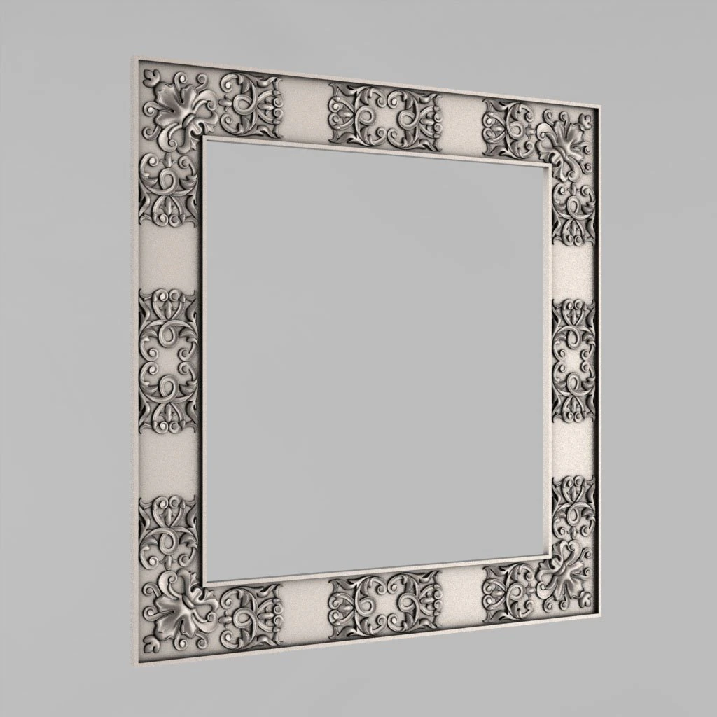 mirror frame 54 3D Print Model .c4d .max .obj .3ds .fbx .stl .blend 