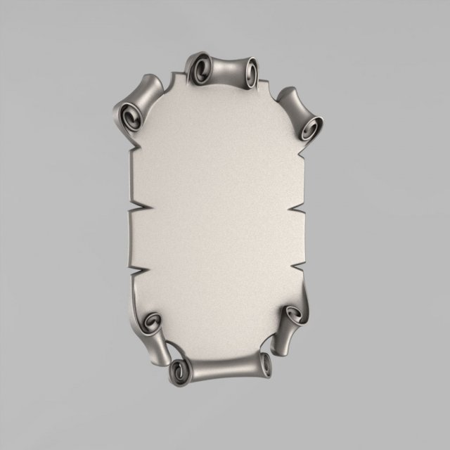 cartouche decor 3 3D Print Model .c4d .max .obj .3ds .fbx .stl .blend 
