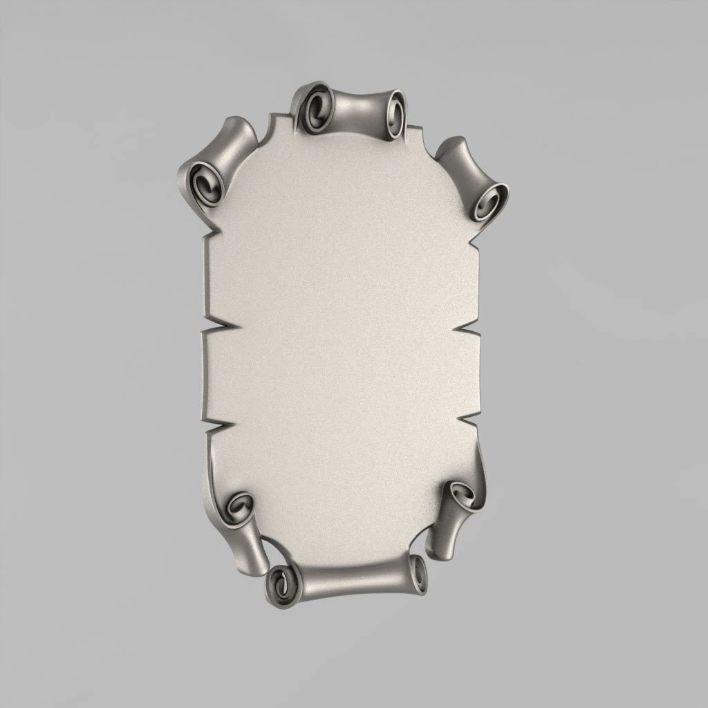 cartouche decor 3 3D Print Model .c4d .max .obj .3ds .fbx .stl .blend 