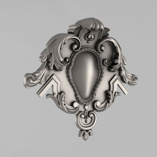 cartouche decor 4 3D 模型 .c4d .max .obj .3ds .fbx .stl .blend 