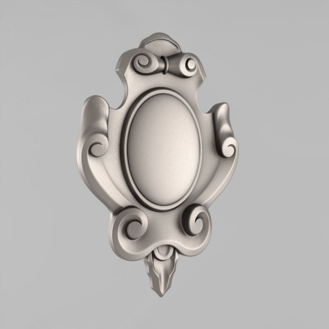 cartouche decor 6 3D Model .c4d .max .obj .3ds .fbx .stl .blend 