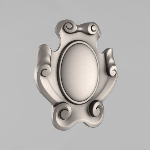 cartouche decor 7 3D Model .c4d .max .obj .3ds .fbx .stl .blend 
