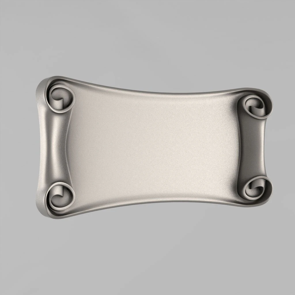cartouche decor 9 3D Model .c4d .max .obj .3ds .fbx .stl .blend