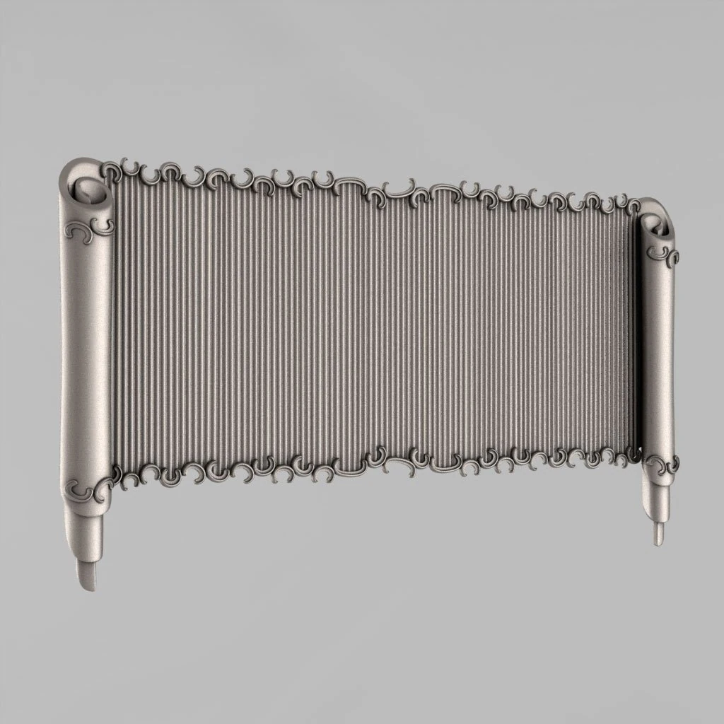 cartouche decor 11 3D Model .c4d .max .obj .3ds .fbx .stl .blend 
