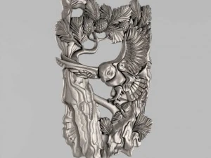 조각된 패널 장식 4 3D 프린트 모델