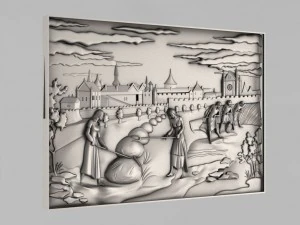 decora&ccedil;&atilde;o de pain&eacute;is esculpidos 7 Modelo de Impressão 3D