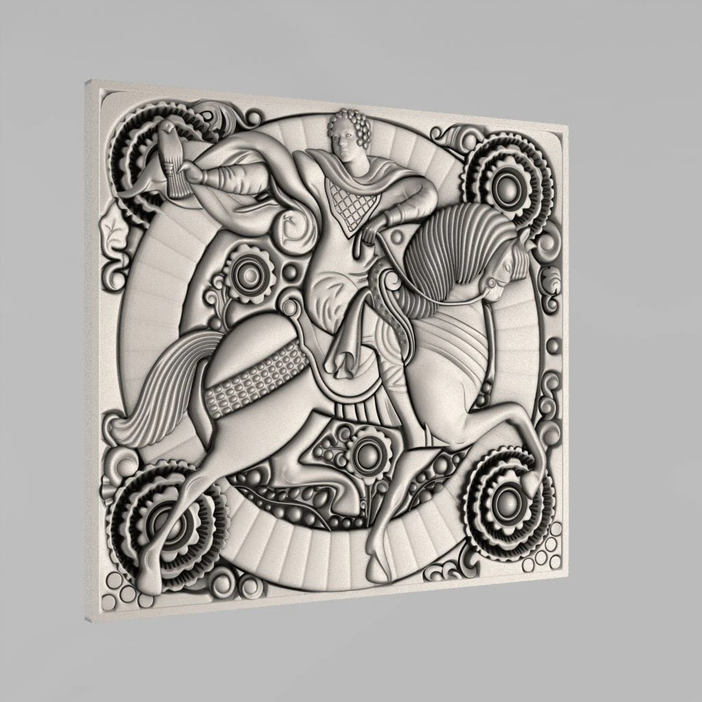 carved panels decor 14 3D Print Model .c4d .max .obj .3ds .fbx .stl .blend 