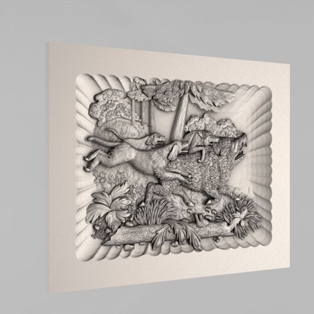 carved panels decor 24 3D Print Model .c4d .max .obj .3ds .fbx .stl .blend 