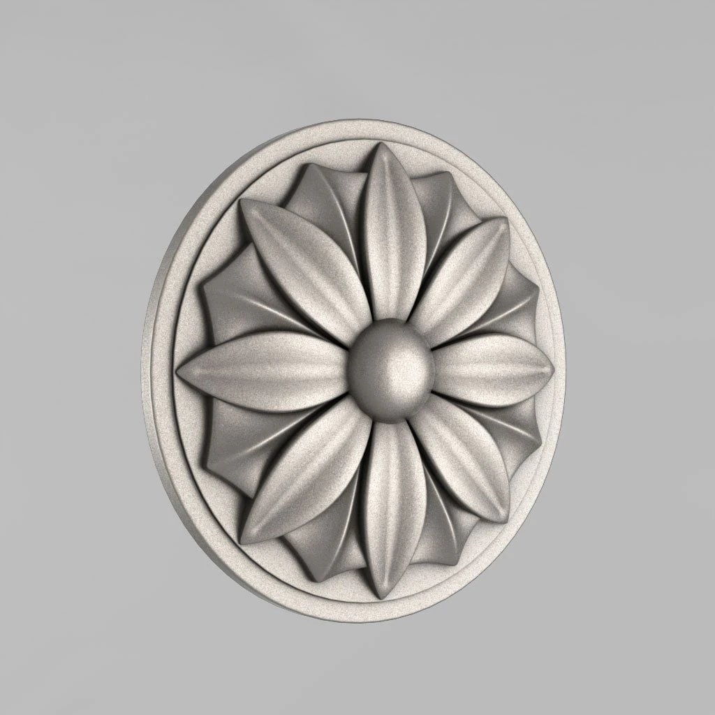 carved rosettes decor 3D Print Model .c4d .max .obj .3ds .fbx .stl .blend 