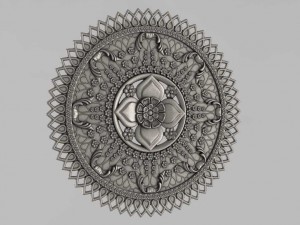 carved rosettes decor 3 3D Print Model