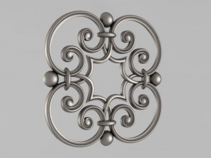 carved rosettes decor 4 3D Print Model