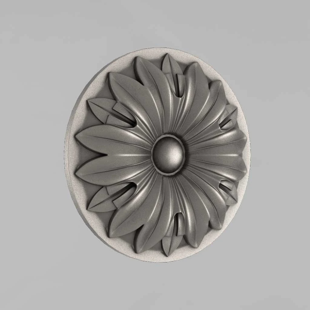 carved rosettes decor 9 3D Print Model .c4d .max .obj .3ds .fbx .stl .blend 