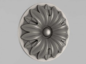 carved rosettes decor 9 Modelo de Impressão 3D