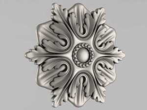 carved rosettes decor 13 3D Print Model