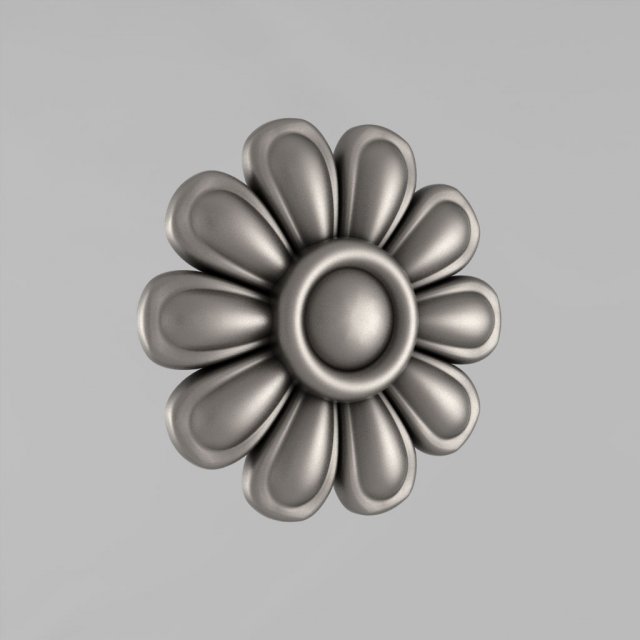 carved rosettes decor 14 3D Print Model .c4d .max .obj .3ds .fbx .stl .blend 