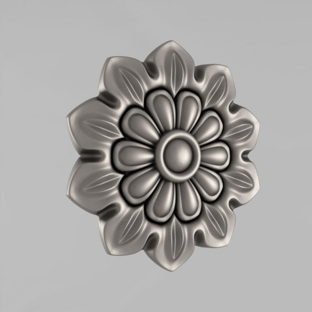 carved rosettes decor 15 3D 打印模型 .c4d .max .obj .3ds .fbx .stl .blend 
