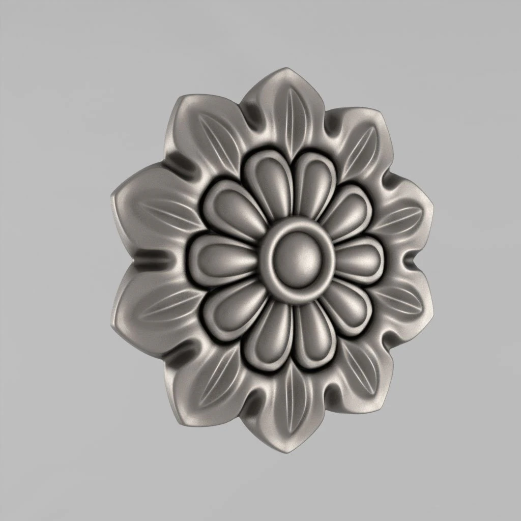carved rosettes decor 15 3D Print Model .c4d .max .obj .3ds .fbx .stl .blend 