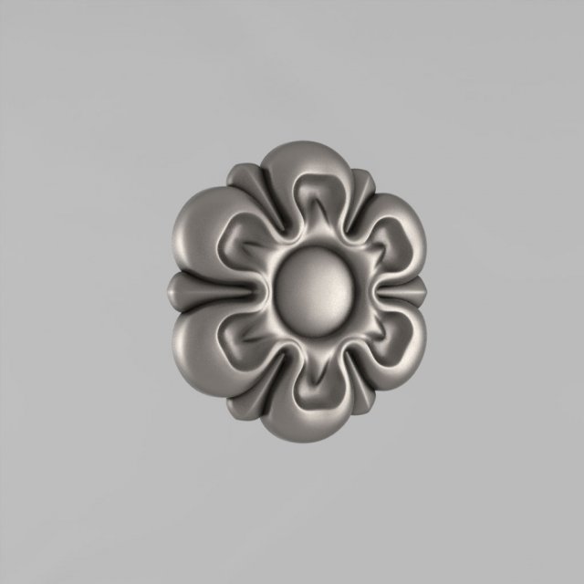 carved rosettes decor 16 3D Baskı Modeli .c4d .max .obj .3ds .fbx .stl .blend 