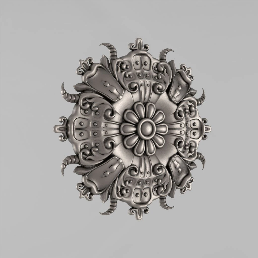 carved rosettes decor 21 3D Print Model .c4d .max .obj .3ds .fbx .stl .blend 