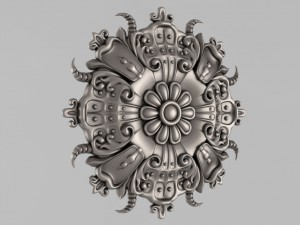 carved rosettes decor 21 3D Print Model