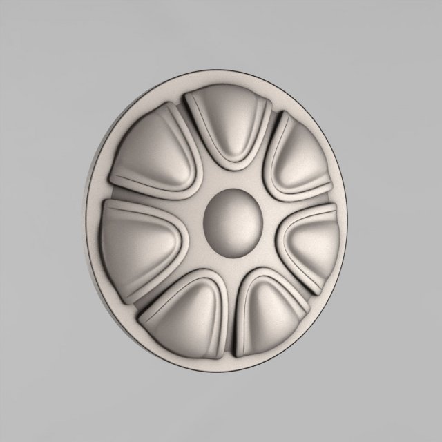 carved rosettes decor 23 3Dプリントモデル .c4d .max .obj .3ds .fbx .stl .blend 