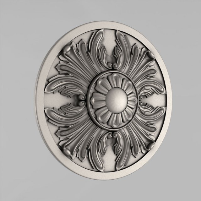 carved rosettes decor 24 3D 프린트 모델 .c4d .max .obj .3ds .fbx .stl .blend 