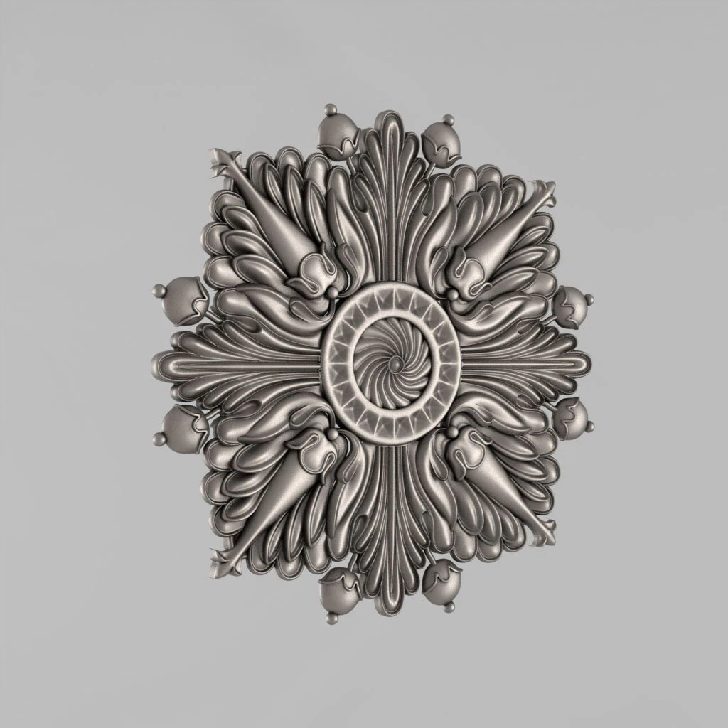 carved rosettes decor 26 3D Print Model .c4d .max .obj .3ds .fbx .stl .blend 