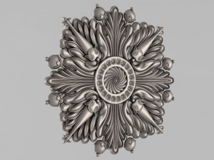 carved rosettes decor 26 3D Print Model
