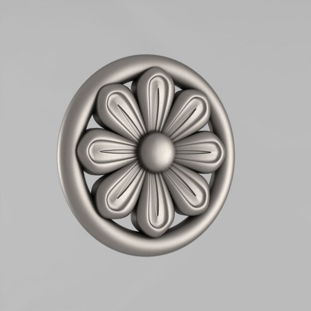 carved rosettes decor 27 Model Cetak 3D .c4d .max .obj .3ds .fbx .stl .blend 