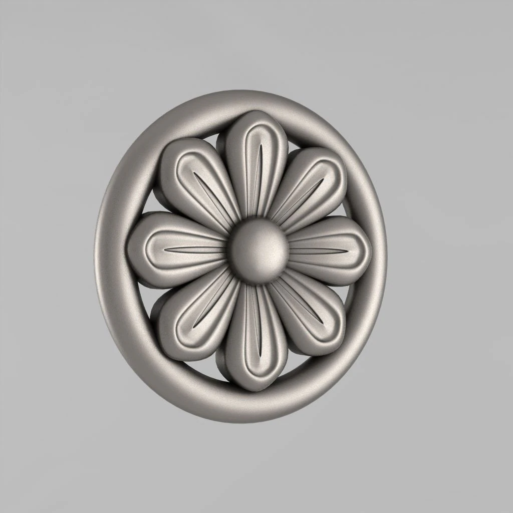 carved rosettes decor 27 3D Print Model .c4d .max .obj .3ds .fbx .stl .blend 