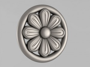 carved rosettes decor 27 3D Print Model
